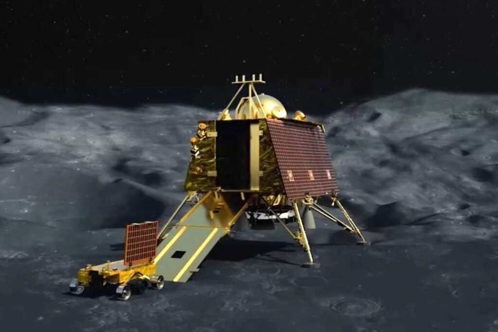 ISRO's Triumph: Chandrayaan 3 Successfully Touches Down Near Moon's South Pole!